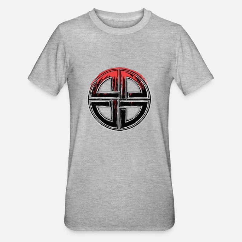 Schildknoten - Unisex Polycotton T-Shirt - Grau meliert