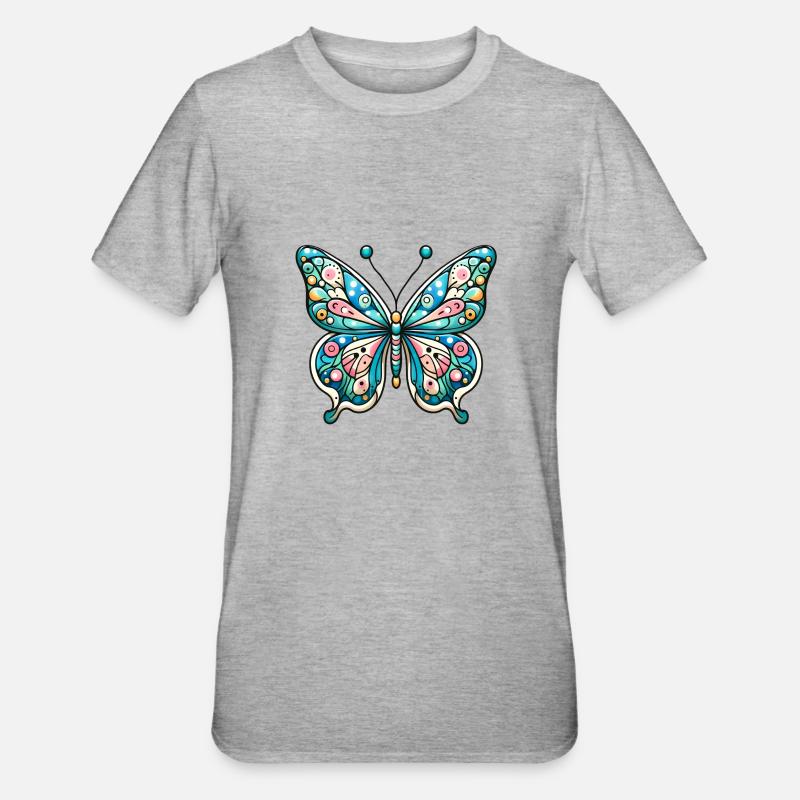 Super Papillon - Éclat Féerique - T-shirt polycoton Unisexe - gris chiné