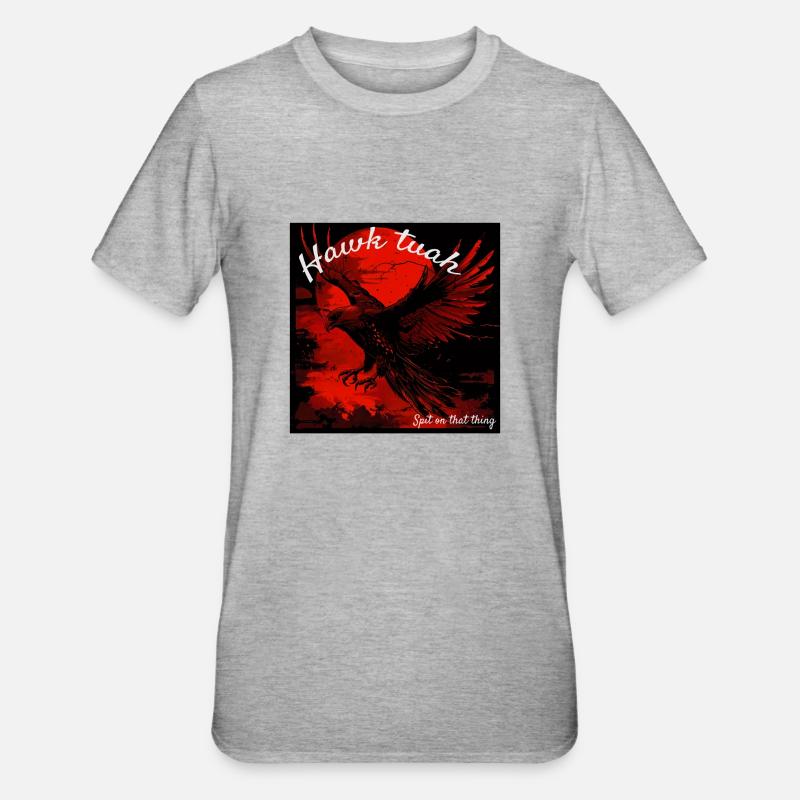 The Hawk Tuah Eagle - Unisex Polycotton T-Shirt - heather grey