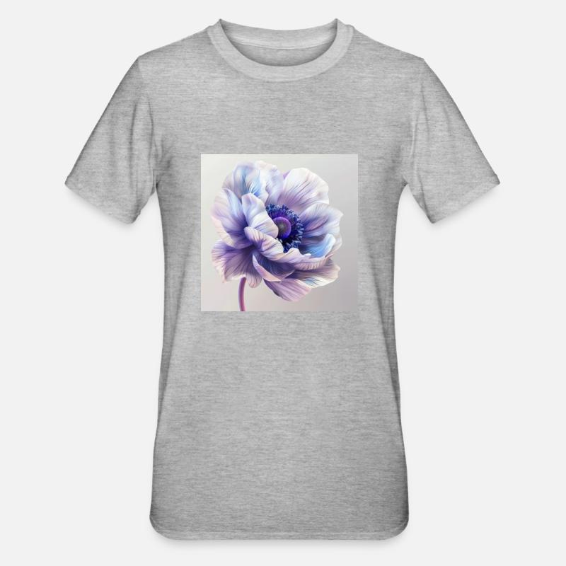 Violet Macro 5 - T-shirt polycoton Unisexe - gris chiné