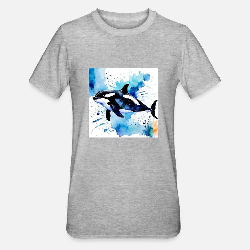 Orca stylistic - Unisex Polycotton T-Shirt - heather grey