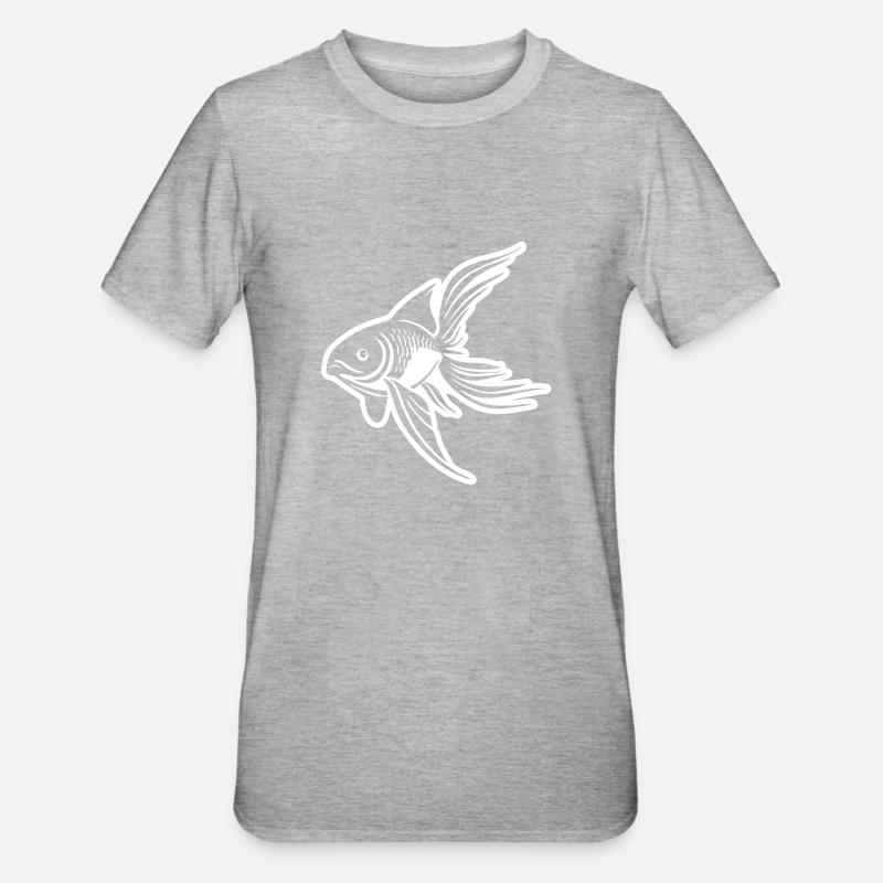 Poisson - T-shirt polycoton Unisexe - gris chiné