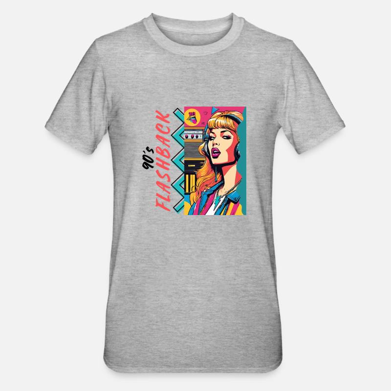 Flashback des années 90 - T-shirt polycoton Unisexe - gris chiné