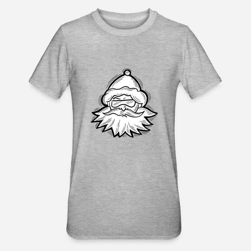 Weihnachtsmann - Unisex Polycotton T-Shirt - Grau meliert