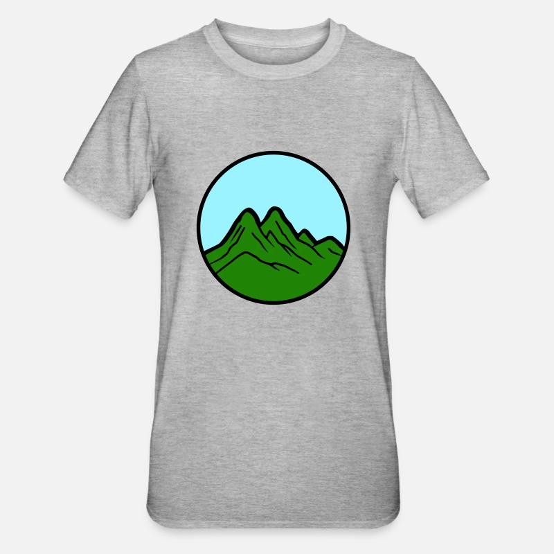berge 2 - Unisex Polycotton T-Shirt - Grau meliert