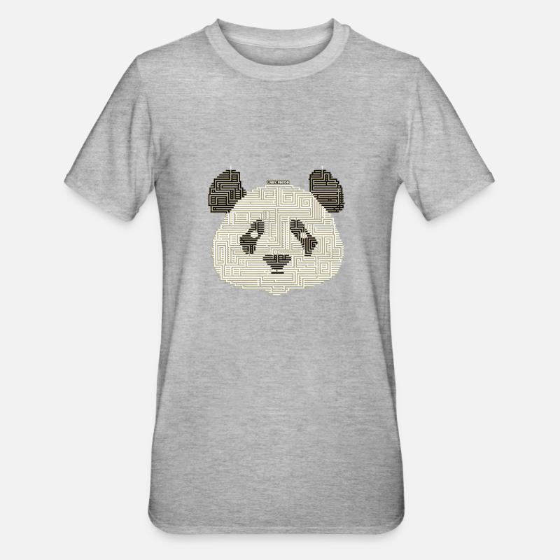 Laby-Panda - T-shirt polycoton Unisexe - gris chiné