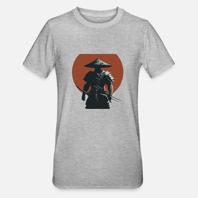 Samurai - Unisex Polycotton T-Shirt - heather grey