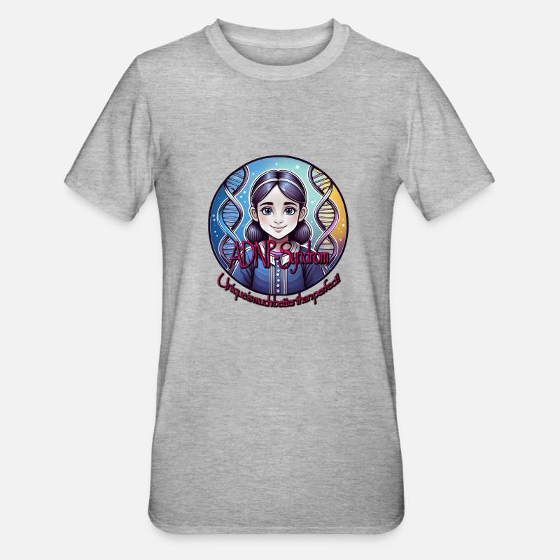 ADNP Syndrom Mädchen - Unisex Polycotton T-Shirt - Grau meliert
