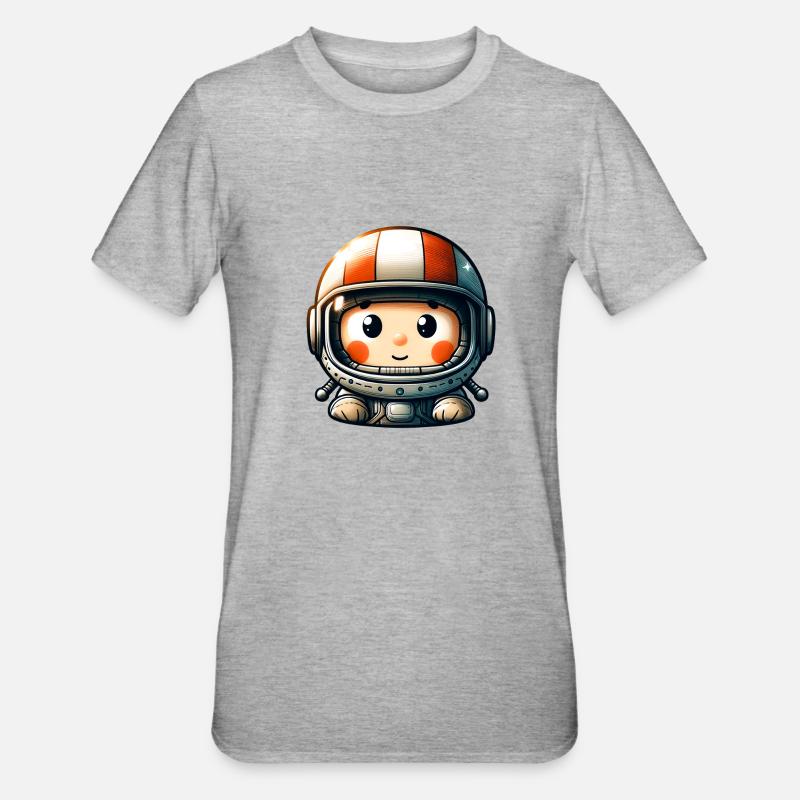 Bébé Astronaute - Exploration Ludique - T-shirt polycoton Unisexe - gris chiné