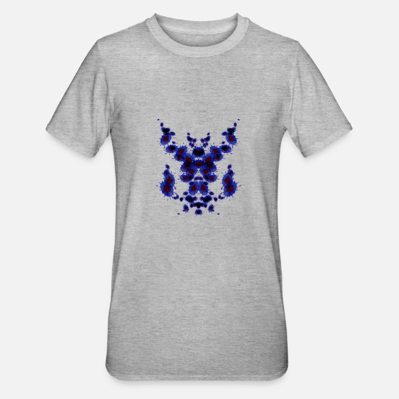 Pipe Echecs Bleu - T-shirt polycoton Unisexe - gris chiné