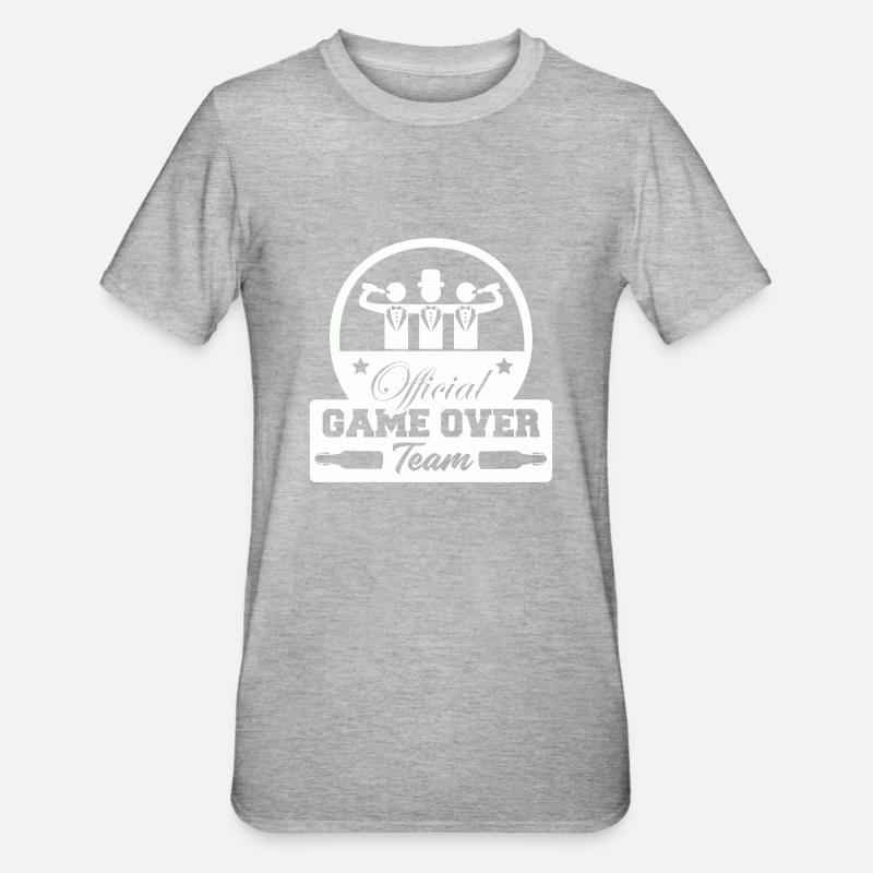 Official Game Over Team - Unisex Polycotton T-Shirt - heather grey