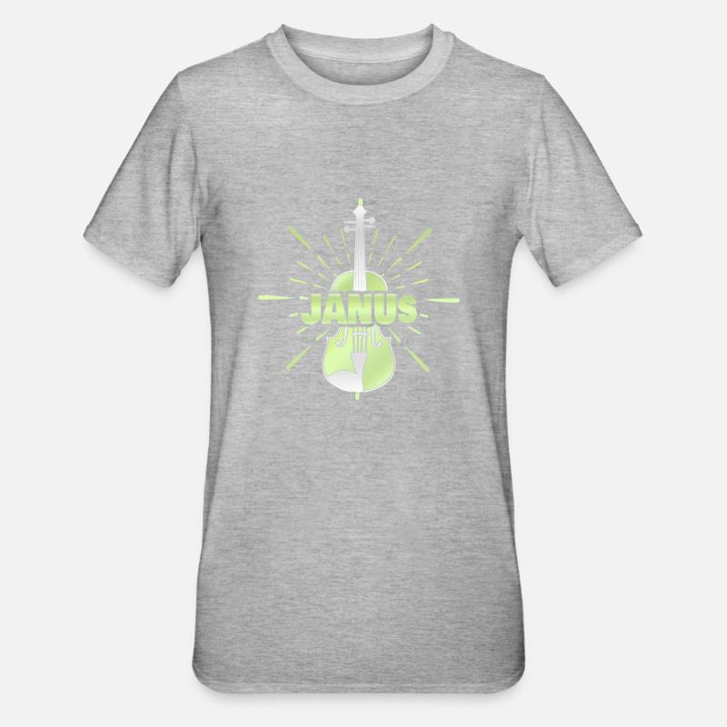 Janus as a string instrument - Unisex Polycotton T-Shirt - heather grey