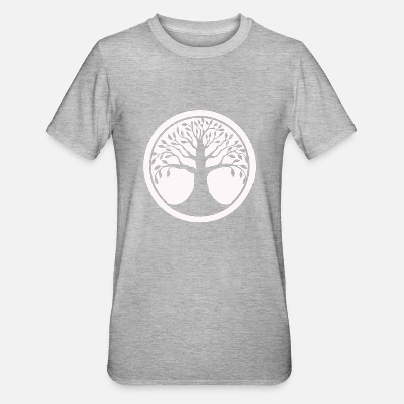 Arbre de vie - T-shirt polycoton Unisexe - gris chiné