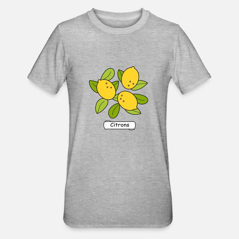 Cédrats - T-shirt polycoton Unisexe - gris chiné