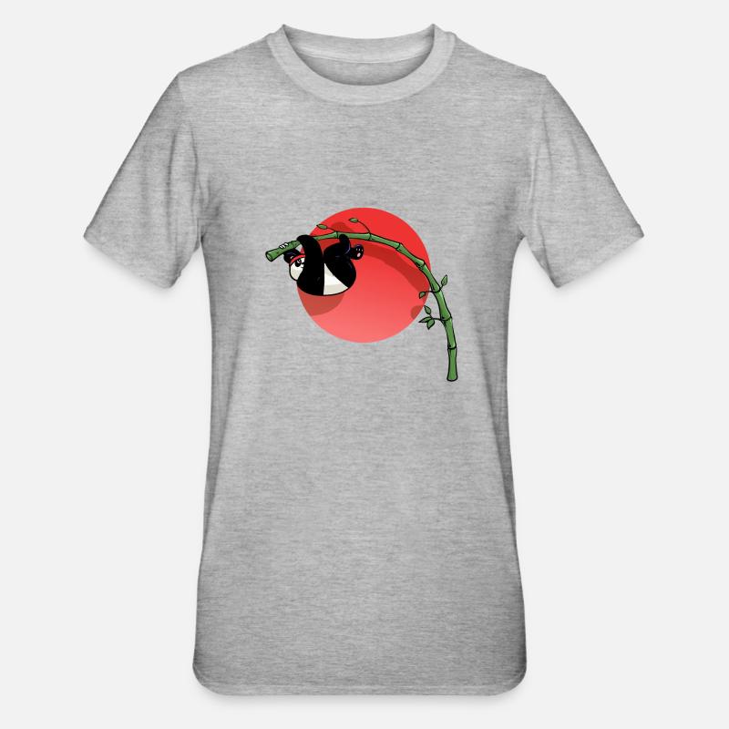 Panda perchise - T-shirt polycoton Unisexe - gris chiné