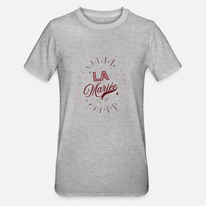 Die Braut - Unisex Polycotton T-Shirt - Grau meliert