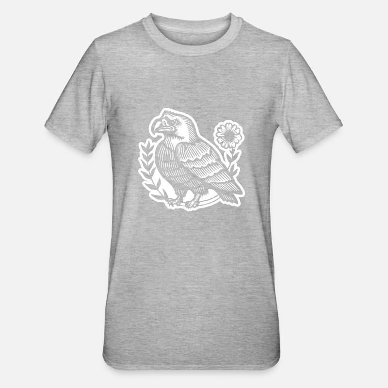 Eagle Eagle Head - Unisex Polycotton T-Shirt - heather grey