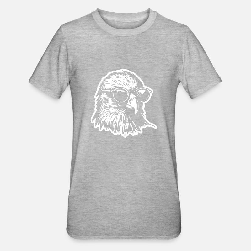 Eagle Eagle Head - Unisex Polycotton T-Shirt - heather grey