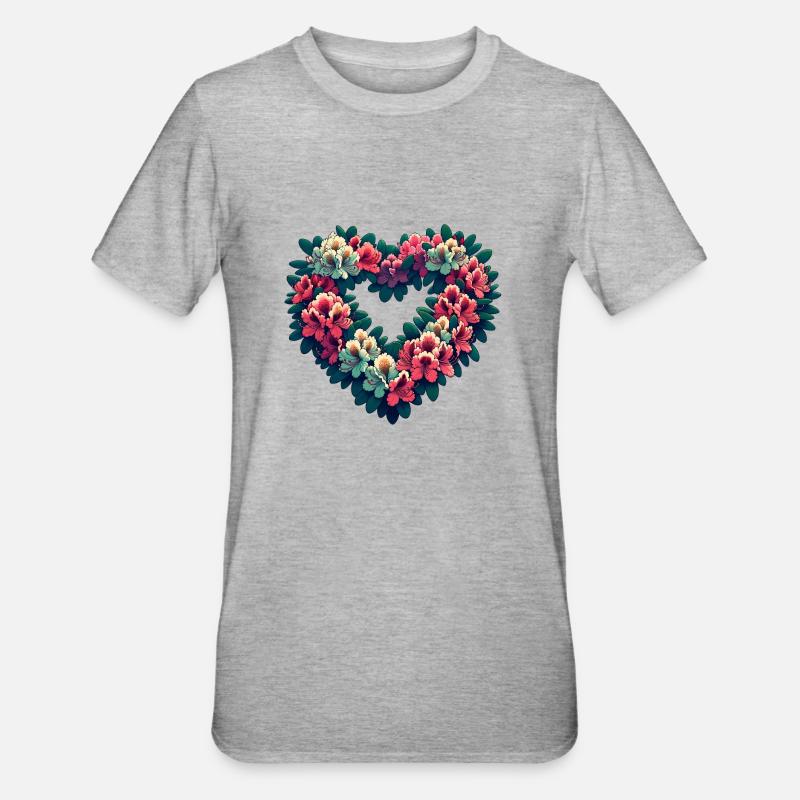 Rhododendron - T-shirt polycoton Unisexe - gris chiné