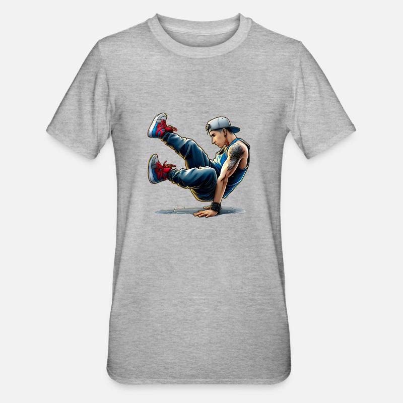 Danse Spectaculaire - Breakdance - T-shirt polycoton Unisexe - gris chiné