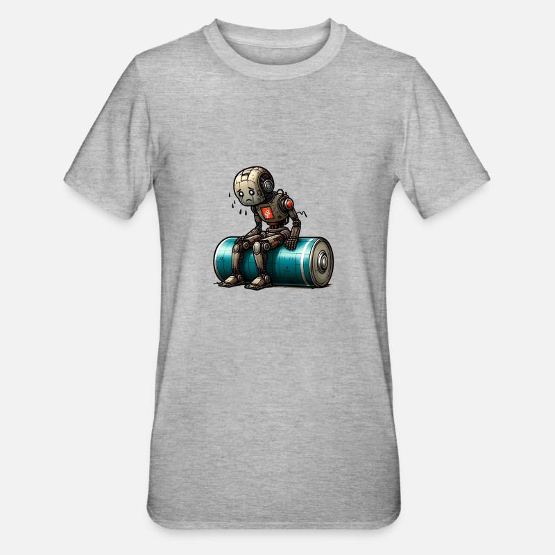 Low battery, faulty system, bot-problems! - Unisex Polycotton T-Shirt - heather grey