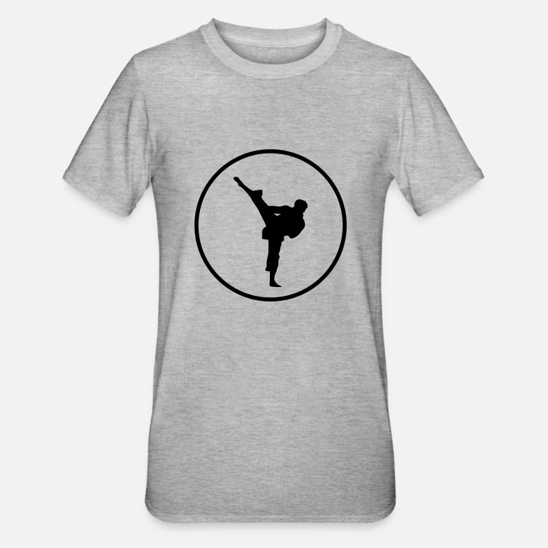 Combattant de karaté - T-shirt polycoton Unisexe - gris chiné