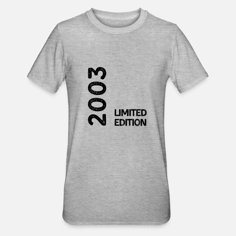 Limitierte Auflage 2003 - Unisex Polycotton T-Shirt - Grau meliert