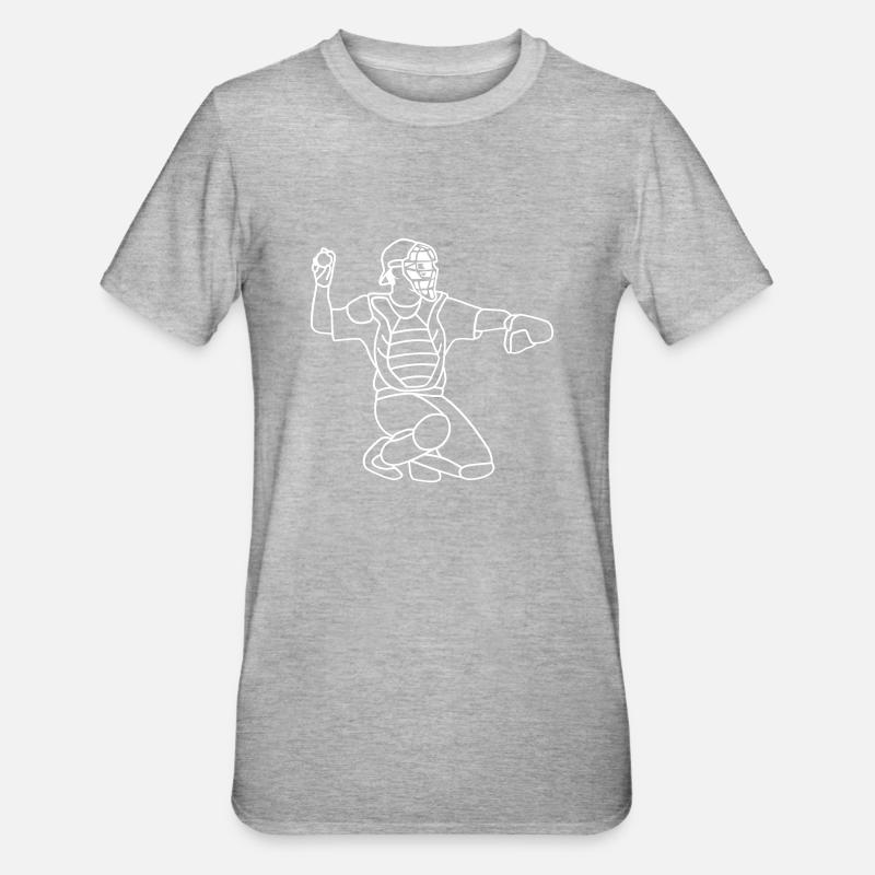 Baseball Pitcher Windup Set - Unisex Polycotton T-Shirt - heather grey