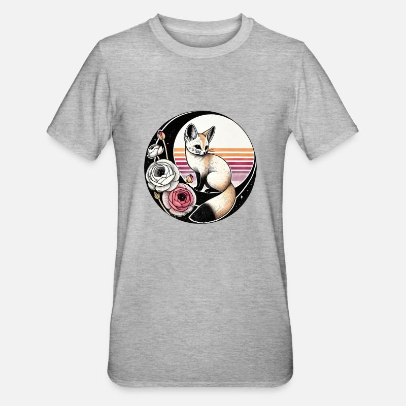 Fennec Fox - Unisex Polycotton T-Shirt - heather grey