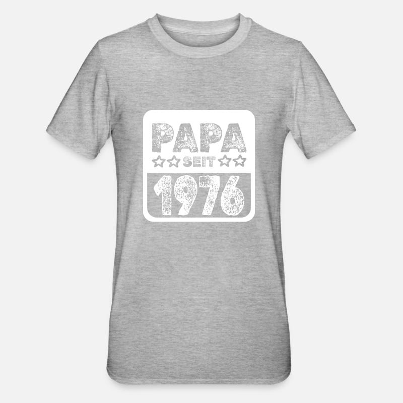 1976 - T-shirt polycoton Unisexe - gris chiné