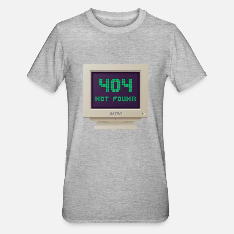 CRT Design - 404 Not found - Unisex Polycotton T-Shirt - heather grey