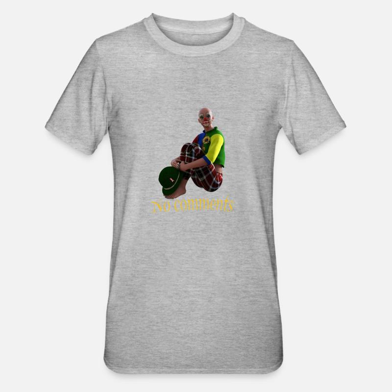 Aucun commentaire - T-shirt polycoton Unisexe - gris chiné