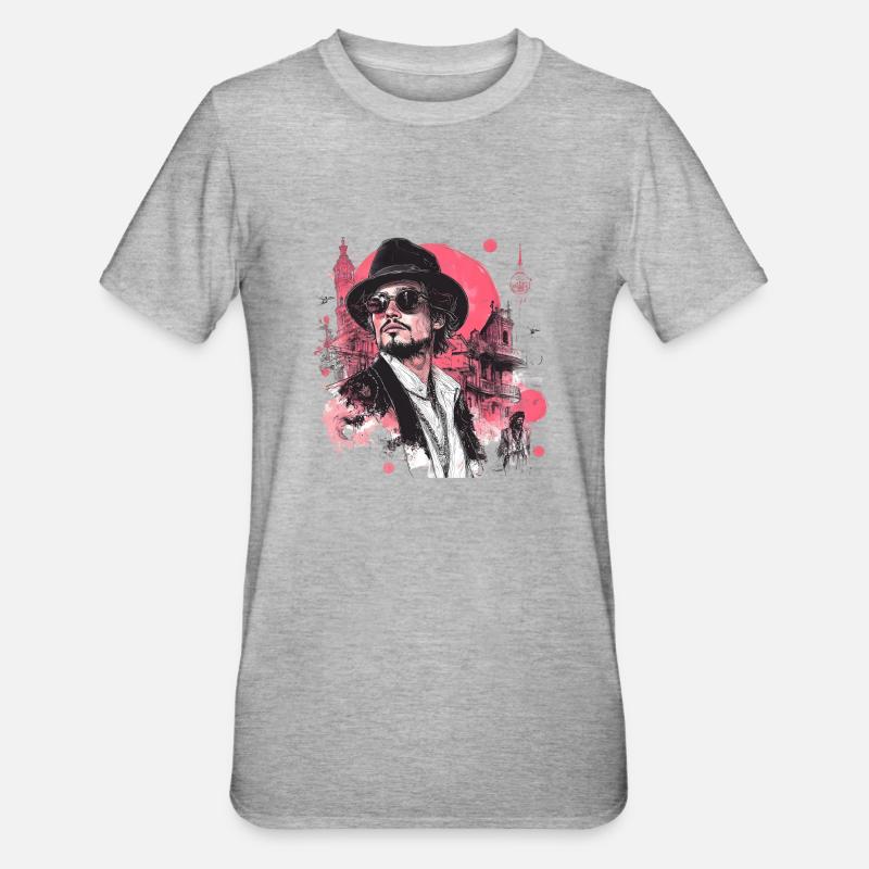Quand le rétro rencontre le moderne ! - T-shirt polycoton Unisexe - gris chiné