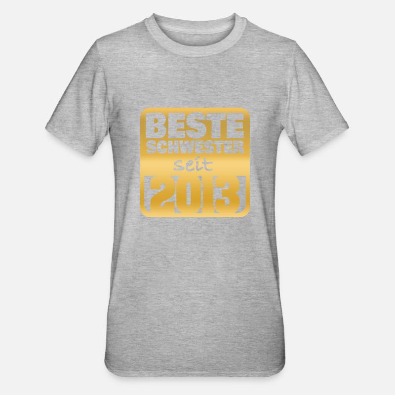 Geburt 2013 - Unisex Polycotton T-Shirt - Grau meliert