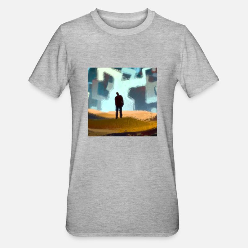 Die Suche - Unisex Polycotton T-Shirt - Grau meliert