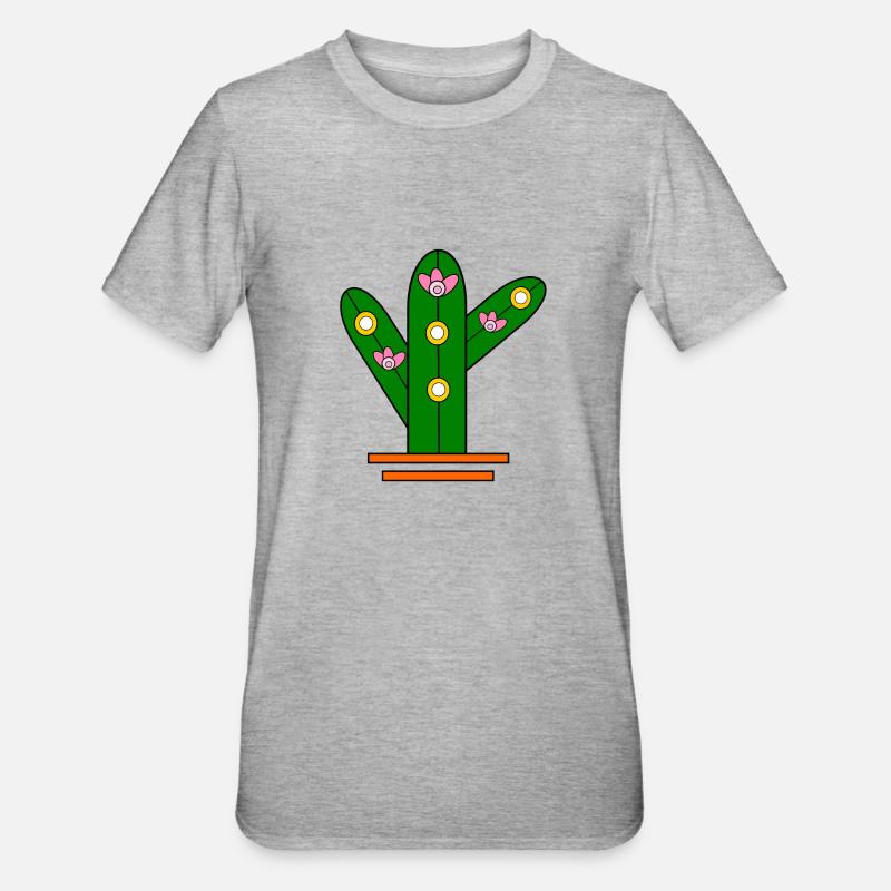 Cactus éclatant - T-shirt polycoton Unisexe - gris chiné
