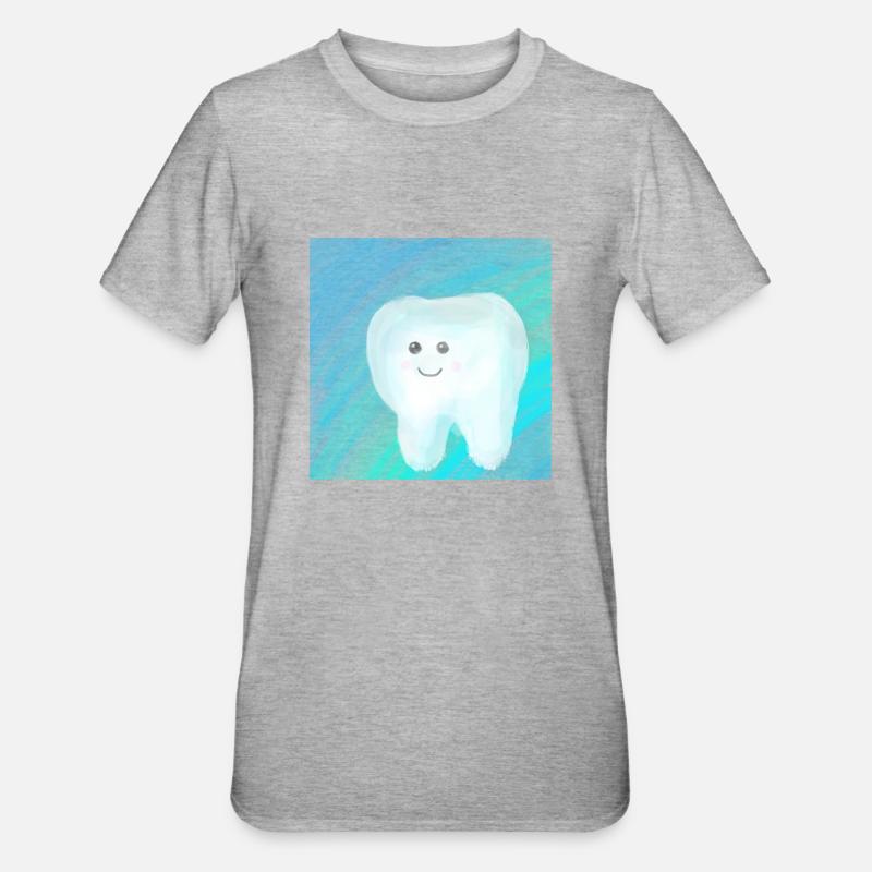 Type de dent - T-shirt polycoton Unisexe - gris chiné