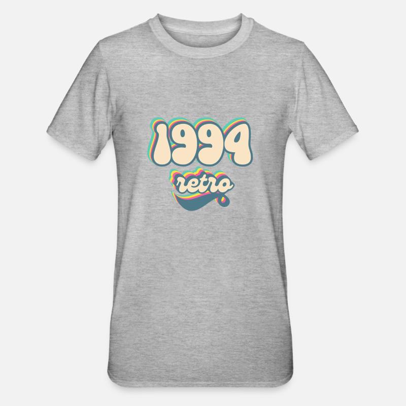 1994 Retro Geschenkidee - Unisex Polycotton T-Shirt - Grau meliert