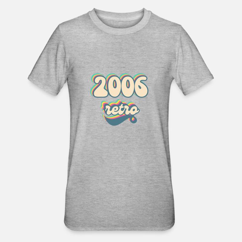 2006 Retro Geschenkidee - Unisex Polycotton T-Shirt - Grau meliert