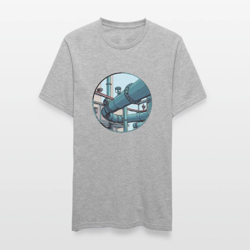 Modern pipe construction – function and aesthetics Unisex Polycotton T-Shirt