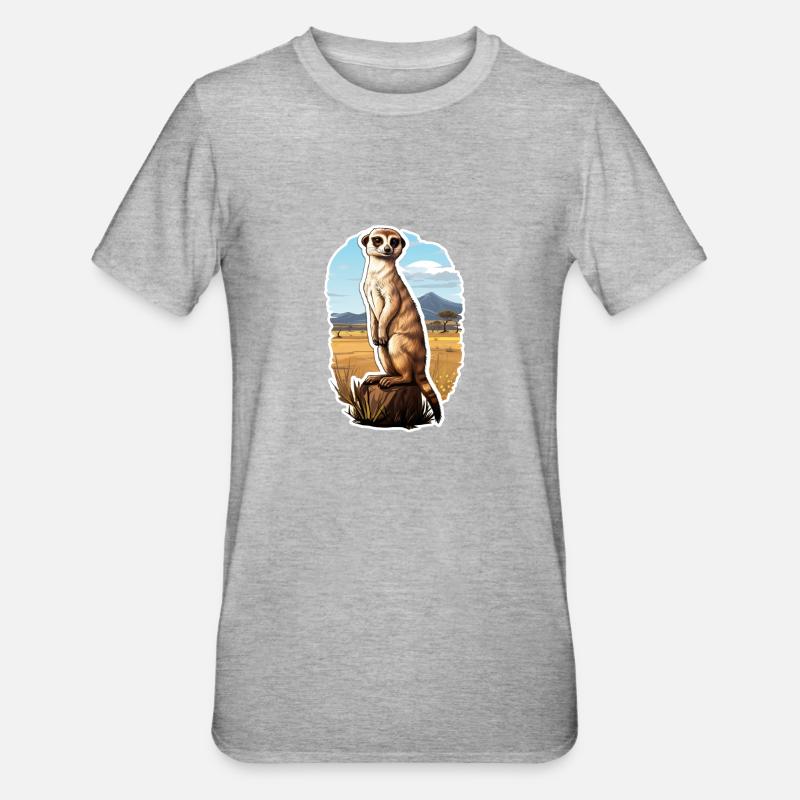 Suricate - T-shirt polycoton Unisexe - gris chiné