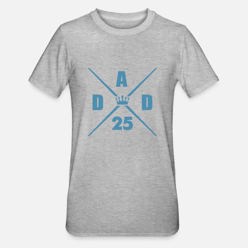 dad 25 daddy - Unisex Polycotton T-Shirt - heather grey