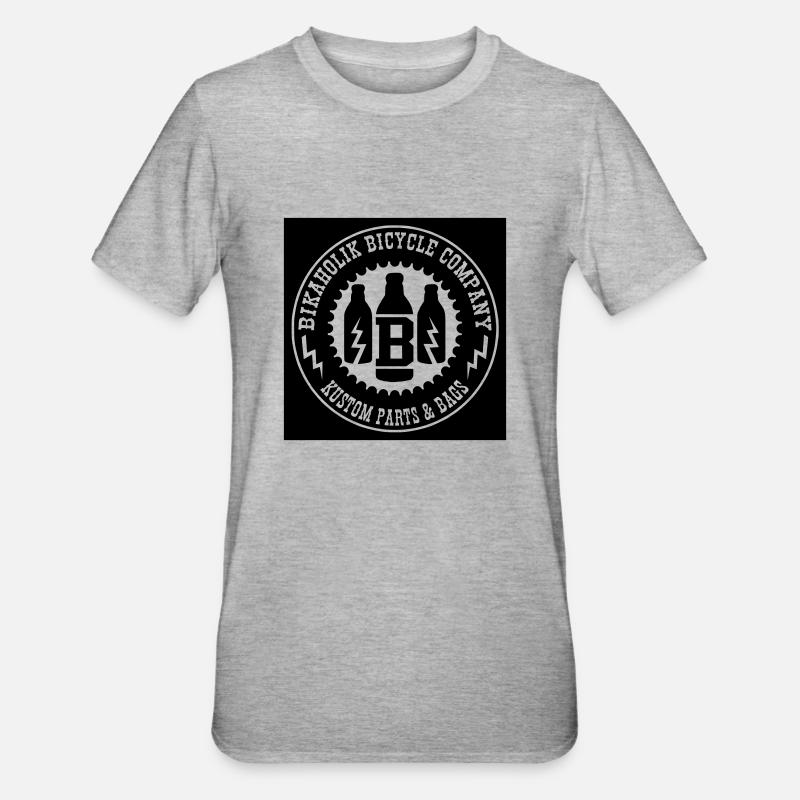 Round Logo - Unisex Polycotton T-Shirt - Grau meliert