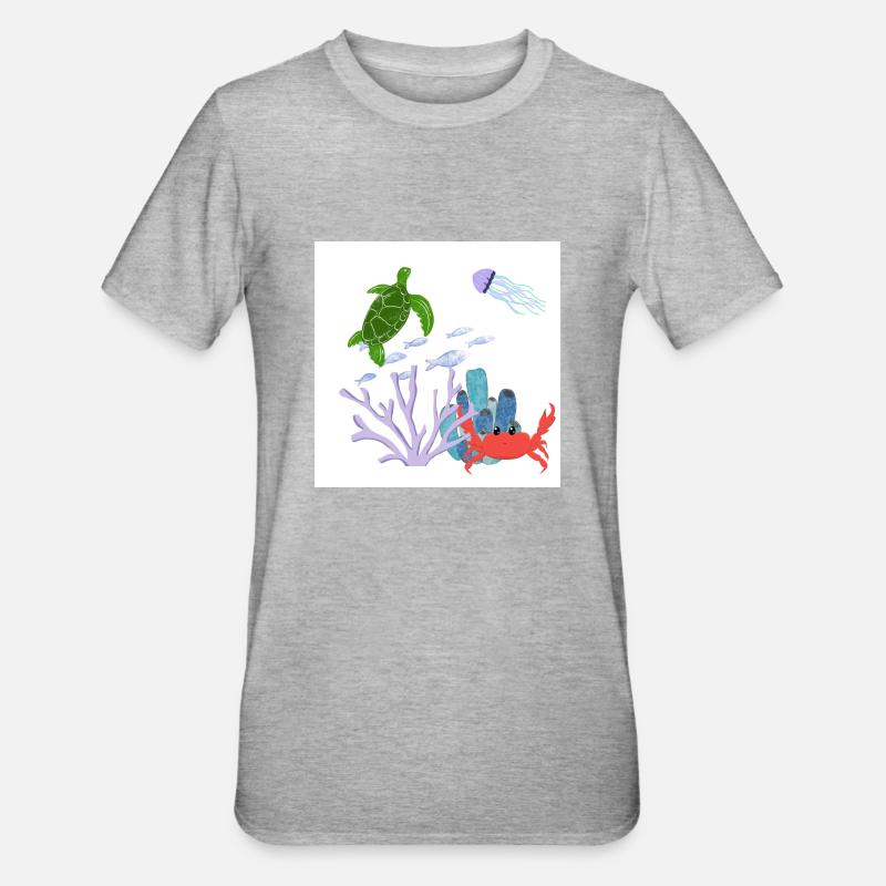 Coral reef - Unisex Polycotton T-Shirt - heather grey
