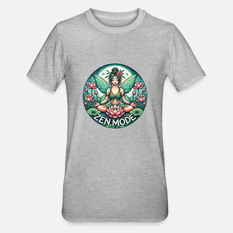 Mode Zen Fée - T-shirt polycoton Unisexe - gris chiné