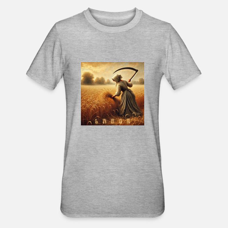 ARBEIT - Unisex Polycotton T-Shirt - Grau meliert