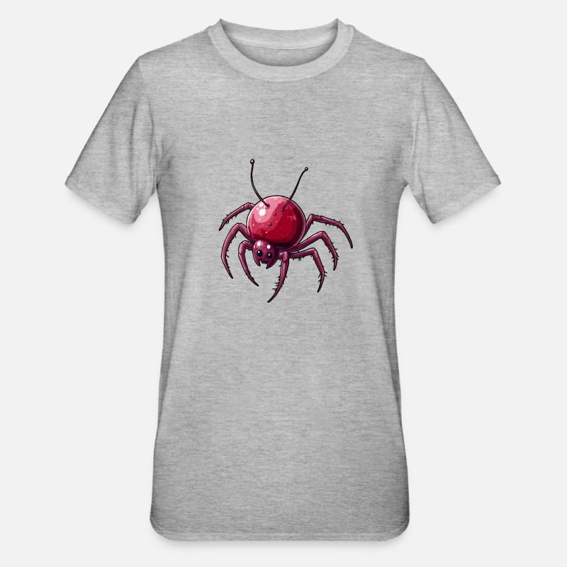 Cherry Spider Cherry Spider - Unisex Polycotton T-Shirt - heather grey