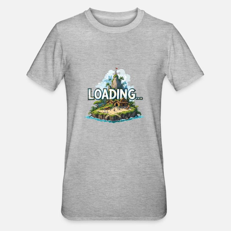 loading .. - Unisex Polycotton T-Shirt - Grau meliert