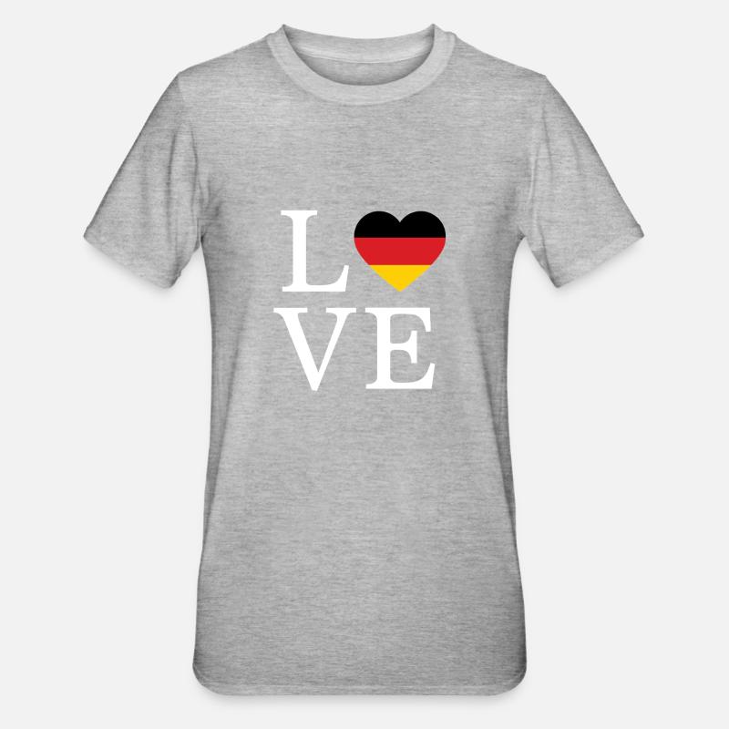 Germany Minimalist Script - Unisex Polycotton T-Shirt - Grau meliert