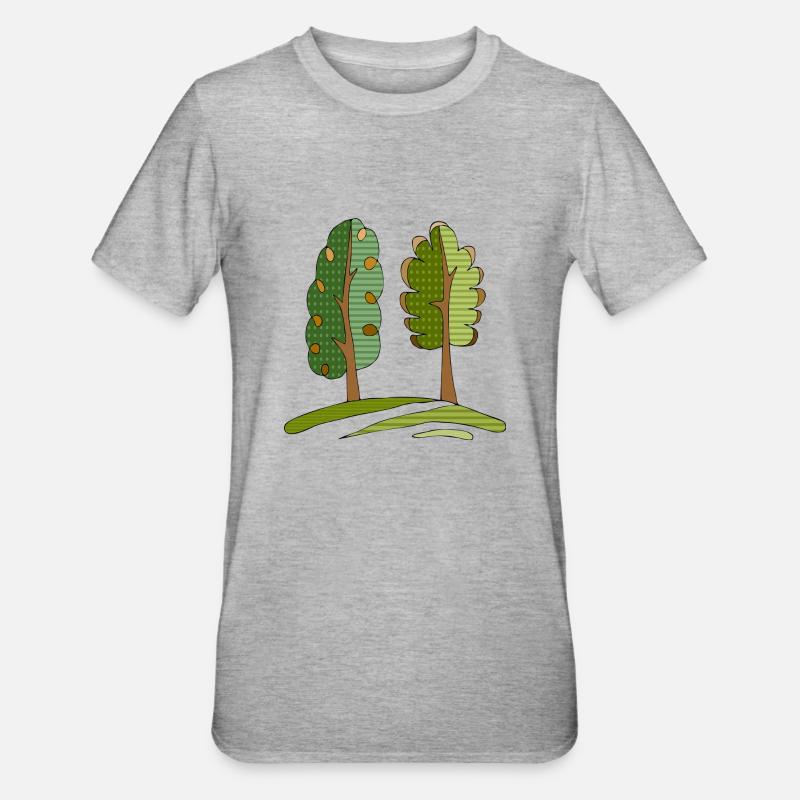 Arbre - T-shirt polycoton Unisexe - gris chiné